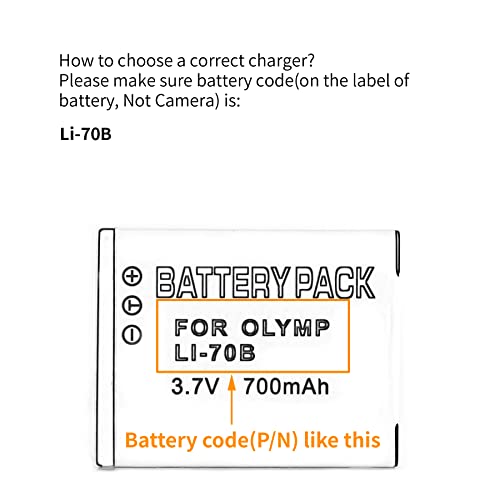 Norifon OLY-LI-50B Li-70B Usb Charger For Olympus D-700, D-705, D-710, D-715, D-745, Fe-4020, Fe-4040, Fe-5040, Vg-110, Vg-120, Vg-130, Vg-140, Vg-145, Vg-150, Vg-160, X-940, X-990 Camera And More thumb #2