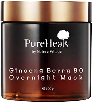 Pureheal's Ginseng Berry 80 Overnight Mask 100ml | Korean Natural Skincare, Vegan, Cruelty-Free, Paraben Free, Anti-aging, Ultimate Nourishing Spa Mask, Sensitive Skin, Hyperpigmentation Safe |