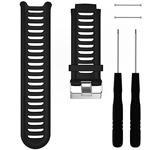 QGHXO Band for Garmin Forerunner 910XT, Soft Silicone Replacement Watch Band Strap for Garmin Forerunner 910XT Sport Watch, Fits 6.0