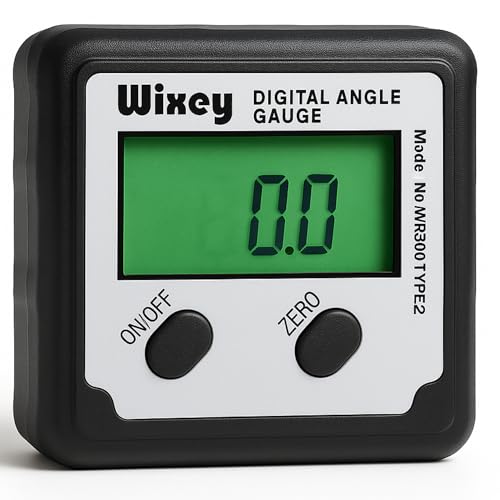 Wixey Digital Angle Gauge with Backlight – Easy-to-Read Magnetic Digital Angle Finder for Table Saw & Miter Saw – Precision Measuring Tools for Woodworking Tasks Like Cutting Bevels & Compound Angles