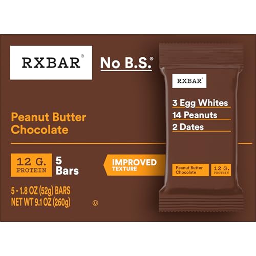 RXBAR Protein Bars, 12g Protein, Gluten Free Snacks, Peanut Butter Chocolate (6 Boxes, 30 Bars) - image 6
