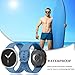 For Galaxy Watch 8 Bands 40mm 44mm Classic 46mm,No Gap Silicone Sport Bands Strap Compatible with Samsung Galaxy Watch 8 and 8 Classic 40mm 44mm 46mm Band (Sapphire Blue, S/M)