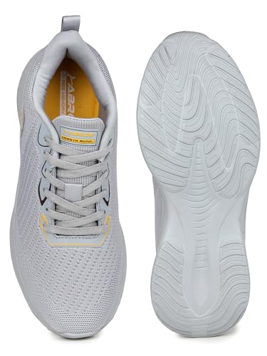 Image of ABROS Mens Inter Ceptor-3 ASSG2005 Sports Shoes L.Grey /Mustard 6UK
