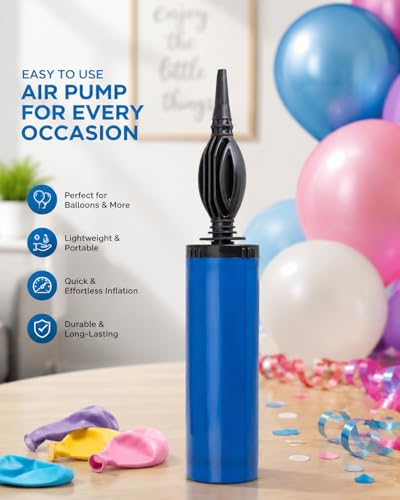 Image of 1 Pcs Balloon Pump Hand, Manual Balloons Pump Machine, Hand Balloon Pump & Balloon Air Pump, Balloon Inflator Pumper for Party Birthday Decoration