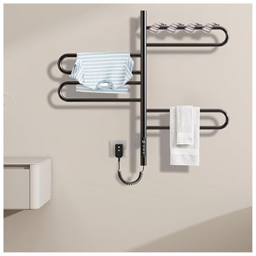 Toallero eléctrico giratorio 180° con temporizador y pantalla LED
