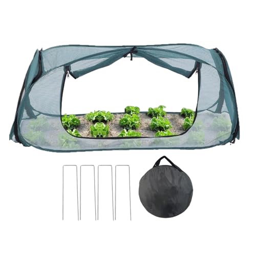 Couvertures de Jardin pour parterres de Fleurs surélevées, Maille Respirante | Housse de Serre pour lit surélevé 114,3 x 49,8 x 45,0 cm - pour Protection des Fleurs Cultures et jardinages