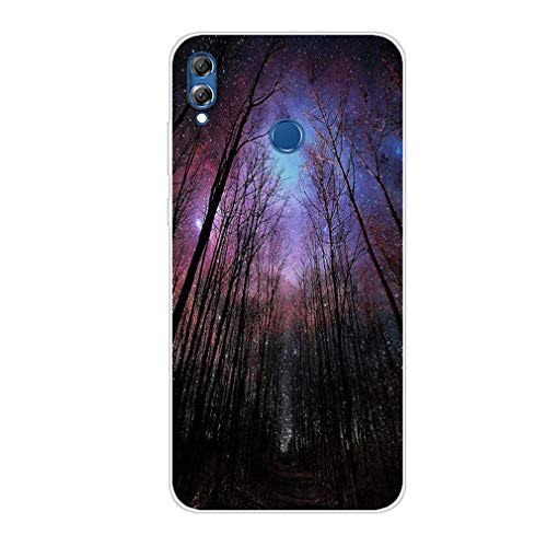 Preisvergleich Produktbild Homikon Silikon Hülle Karikatur TPU Tasche Handyhülle Transparente Durchsichtig Kirstall Clear Ultra Dünn Schutzhülle Stoßdämpfend Soft Case Cover Kompatibel mit Huawei Honor 8X Max - Wald