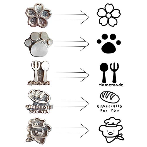 Da Jia Tinton Life Creative Cake/Wood/Leather Branding Stamping Embossing Soldering Iron with Stamp(Flame-Treated Rod,Spoon and Fork)