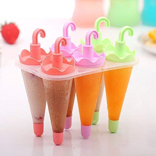 Kulfi Candy Maker Mould, Popsicle Moulds, Ice Candy Maker, Frozen Ice Cream Candy Mould Tray, Ice Lolly Mold with Reusable Stick Multicolour