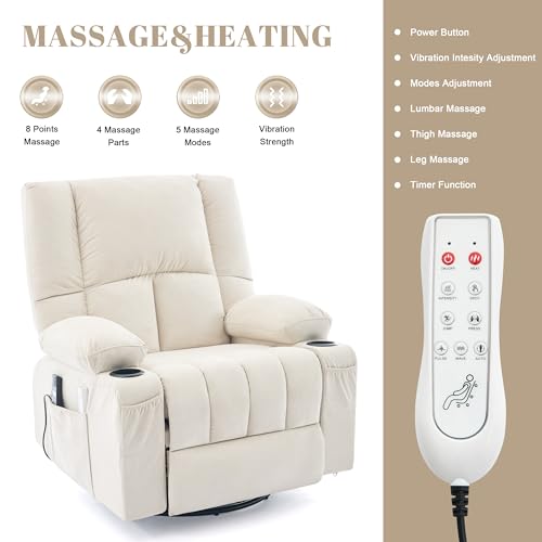 Sillón reclinable eléctrico beige sin reclinar miniatura 5