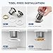 BOTEMY Solid Brass Pop-Up Drain for Freestanding Tubs, Tool-Free Installation Bathtub Drain Stopper with Chrome Finish, Big Cap Fit 1.8