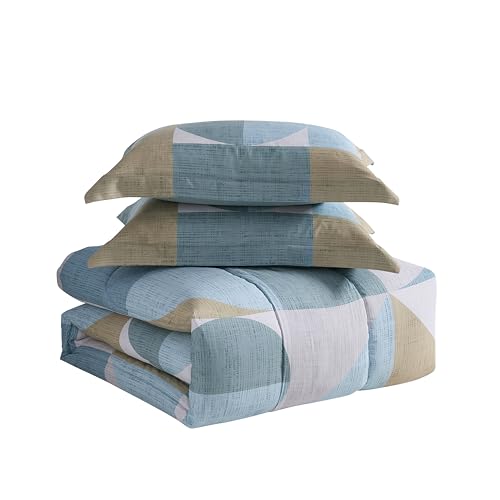 Geometric Comforter Set Full Size with Sheets Bed in a Bag โ Deep Pocket Fitted Sheet with Elastic Corners, Cozy Comforter, Pillowcases & Shams โ Soft Microfiber All Season Bedding โ Machine Washable