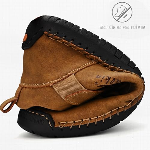 Classic Men's Handcrafted Business Casual Loafers – Durable, Comfortable & Slip-Resistant for Outdoor Walking, Hiking & Travel3