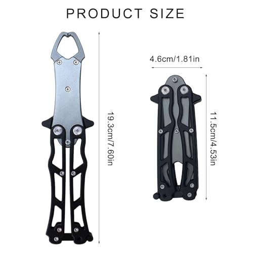 Pinzas de labios de pescado con alicates de pesca plegables de aluminio 3