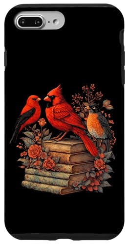 Vintage Birds Cottagecore �t���[�����u�b�N �J�[�f�B�i���o�[�h���o�[�Y �X�}�z�P�[�X iPhone 7 Plus/8 Plus �p