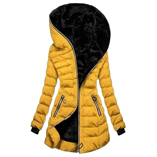 Doudoune longue pour femmes en polaire sherpa chaude et isolée