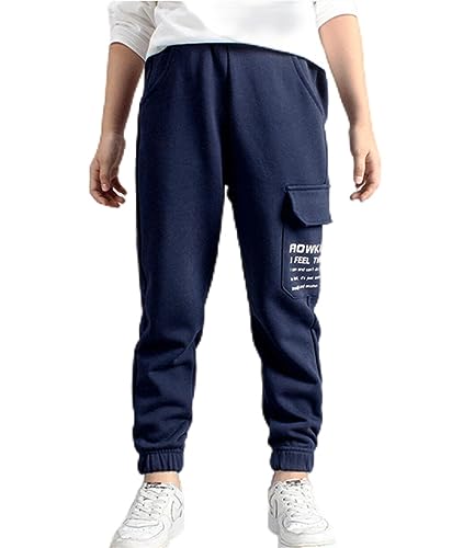 Image of HILEELANG Toddler Boy Sweatpants Kids Sport Jogger Cotton Casual Active Playwear Sweats Pants 2-Pack