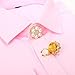 Golden Faux Pearl Rhinestone Cufflinks for Men & Women - Decorative Button Covers for Shirt Sleeves - Fashion Cufflink Jewelry Gifts