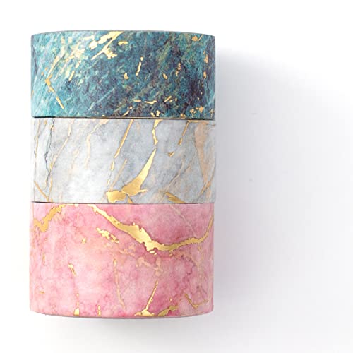YUBBAEX Gold Veins Washi Tape Set for Crafts
