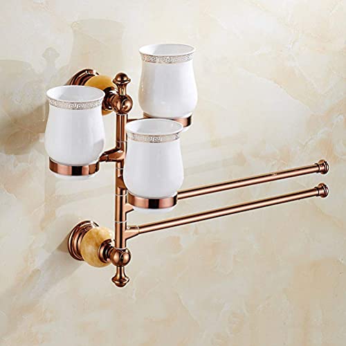 Porte-serviettes cuisine et salle de bain or rose en acier inoxydable brillant