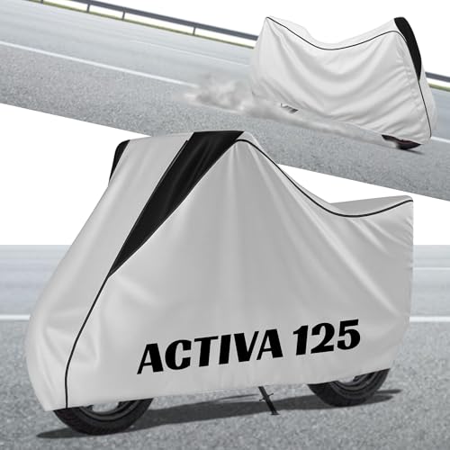 Image of Stylish Water Resistant Scooty Body Cover Compatible with Activa 125 & All Models | UV Protection, Dustproof, Heat Resistant, Two Wheeler | New All Weather Protection, Dust & Rain