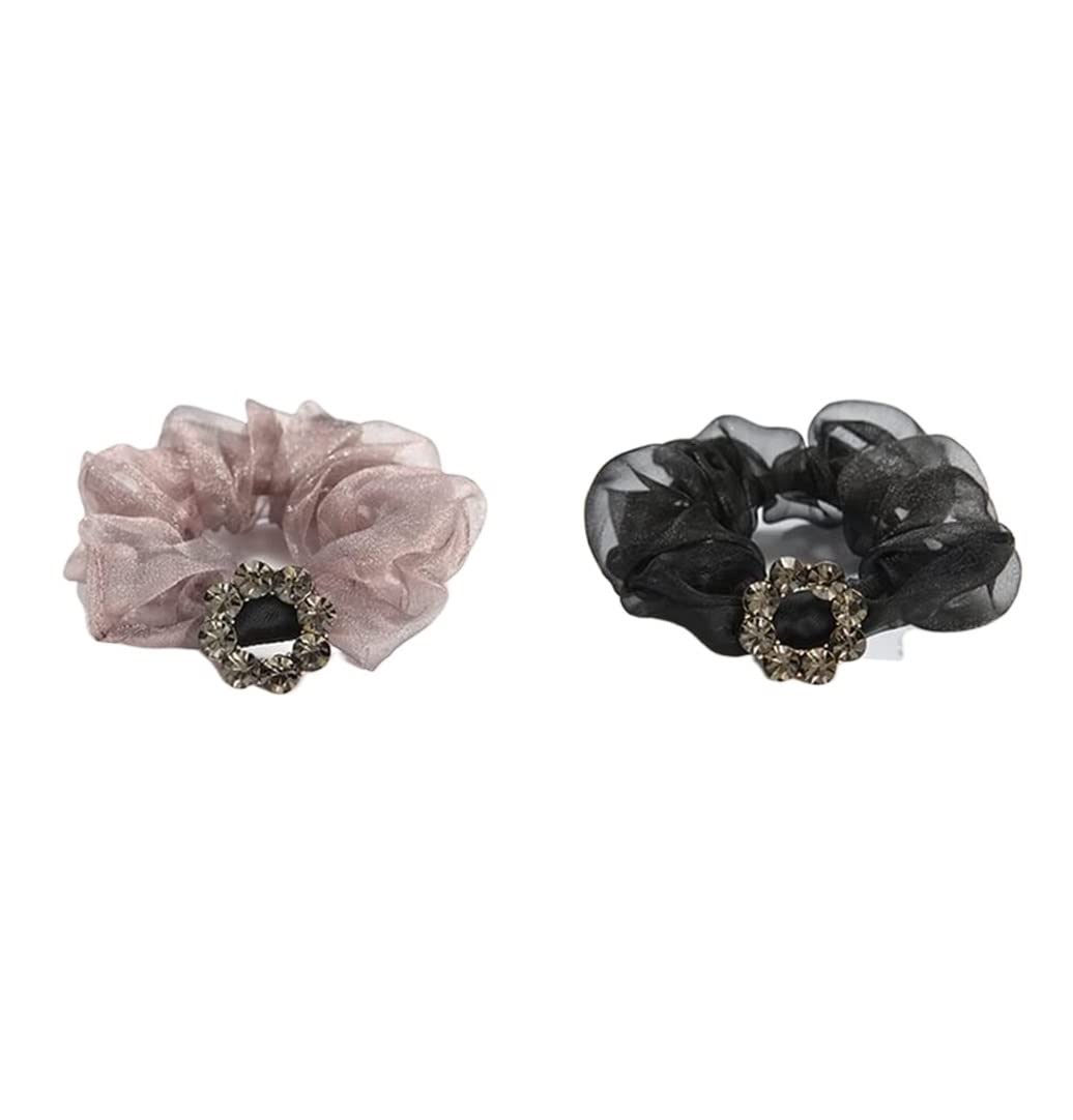 Feste Elastici Capelli 2 Elastici In Seta, Per Capelli Per Ragazza, Accessori Per Ricci Per Donna Decorazione