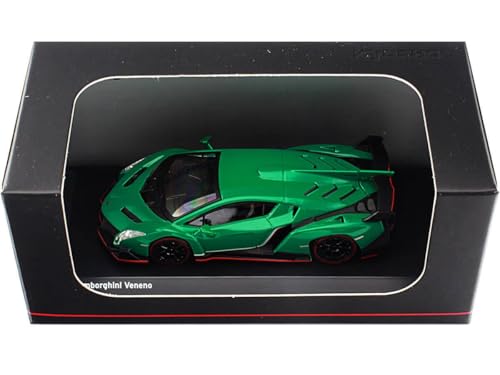 Veneno Green with Red Line 1/64 Diecast Model Car miniatura 3