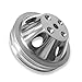 DEMOTOR PERFORMANCE Double Groove Pulley Polished Aluminum For SBC Chevy LWP Water Pump