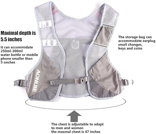 Achsoo Ultralight Reflective Running Vest Backpack Marathon Hiking Bags Hydration Pack Outdoor Sport Bag Cycling Pack - Image 7