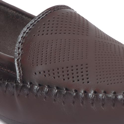 Image of Zoom Shoes Genuine Burnished Leather Brogue Bellies for Women and Girls ZVTR-01 | Ideal for Casual Events, Parties, and Ethnic Looks | Memory Cushioned Insole with Anti-Slip Sole