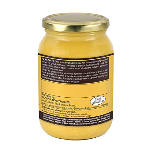 Umanac Organic Cow Ghee 500 Ml | Certified Organic | Desi Cow Ghee | Bilona Ghee | No Added Colour, Flavour, Antibiotics | Nutrient Rich | Health & Balance