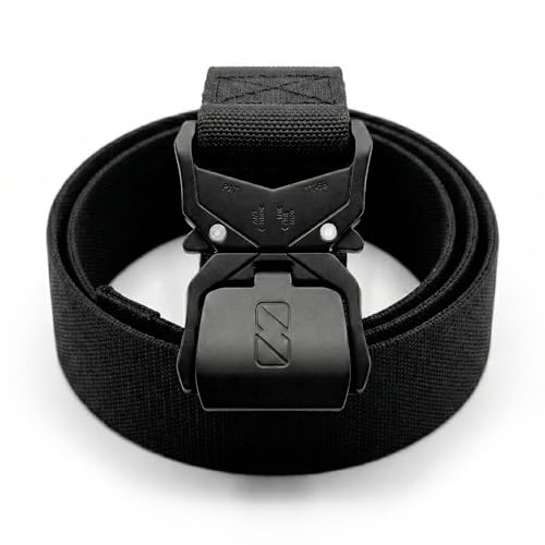 0-FINITY® Ceinture Tactique – Élastique, Robuste, Boucle Métallique à Fermeture Rapide, Réglable et Durable