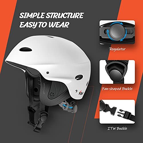 Image of Vihir Adult Water Sports Adjustable Helmet with Ears - Perfect for Kayaking, Boating,Surfing