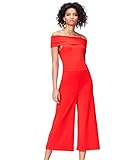 Verkürztes Bein Amazon-Marke: find. Damen Jumpsuit 16812a, Rot (Racing Red), 38, Label: M