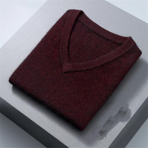 Men's 100 Percent Solid Mink Cashmere Waistcoat Fall Winter Pullover Sweater Sleeveless V Neck Vest4