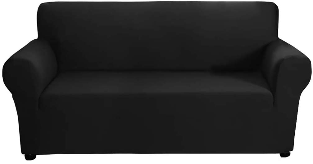 Magic Sofa Cover, Double Seater, Printed Design (B-Black)