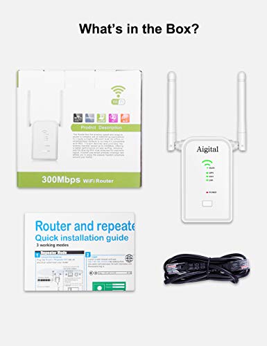 Repetidor-de-WiFi-300Mbps-en-24GHz-WiFi-Extensor-Amplificador-Largo-Alcance-Modo-Punto-de-AccesoRepeaterRouter-con-on-2-Antenas-Externo-Puerto-Ethernet-Boton-WPS-y-Facil-de-configurar