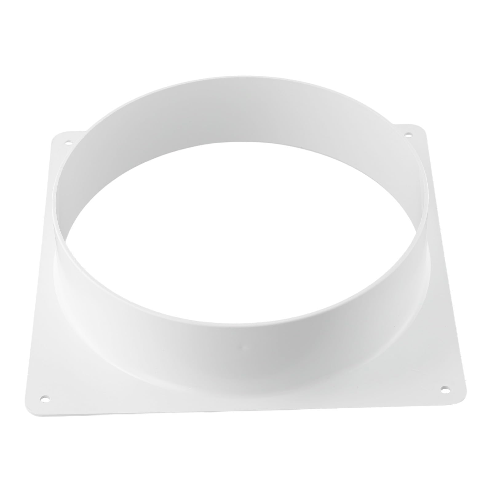 Air Vent Duct Connector Flange, Plastic Straight Ventilation Pipe Connector for HVAC Ducting, Wall Mount Flange for Extractor Fan and Exhaust Pipe (200mm)