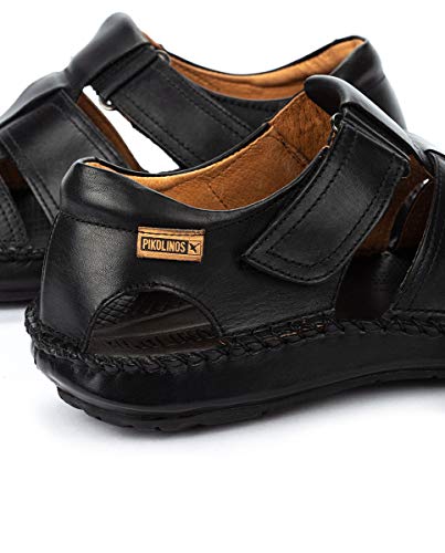Image of PIKOLINOS Tarifa Men's Sandals | Leather | Hook-and-Loop Closure | Black