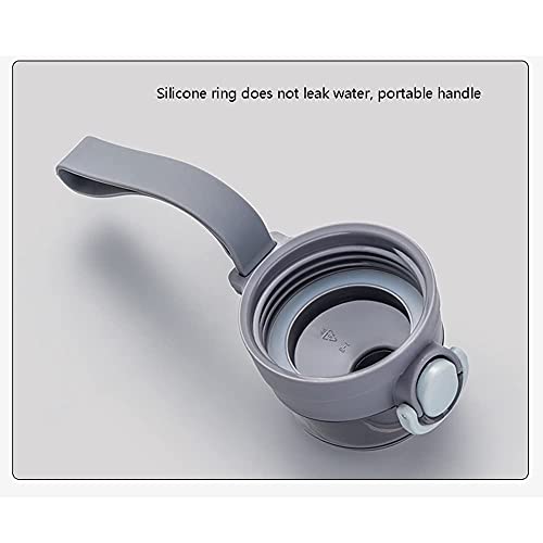 Waterfles Sports Waterfles Lichtgewicht Waterflessen met Stro Pop Open Deksel voor Camping Wandelen Travel Sports Outdoors Fles (kleur: Grijs) - Image 7