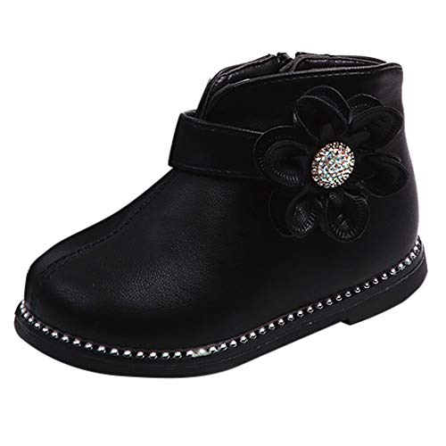 Zapatos de bebé, ASHOP Chelsea Boots Guilty Pleasure Zapatos de Baile Latino niña Salsa tacón Alto Zapatillas Futbol Sala (Negro,4.5-5 Años)