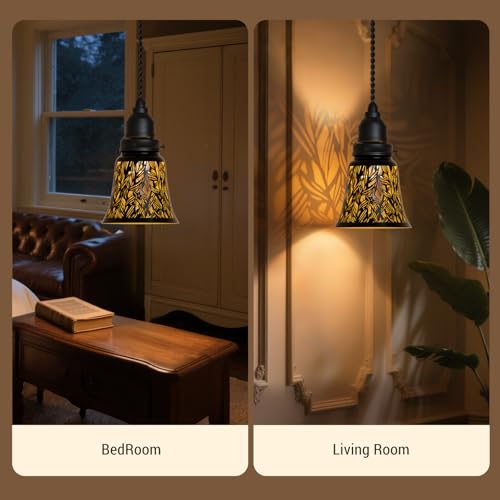 Image of 4 pack ceiling fan light covers- small lamp shades,mini lamp shades,metal lamp shade for pendant light shade, wall lamp, with 1-5 /8 inch Fitter, 4-3 /4 inch Height and 4-3 /4 inch Diameter, black and gold colors.
