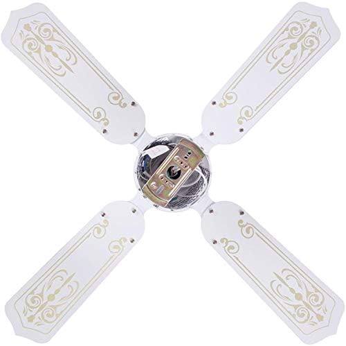 אונטערסייד view of the fan motor housing with blade attachment points