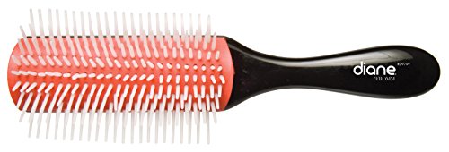 Diane 9-Row Professional Styling Brush, Black/Red