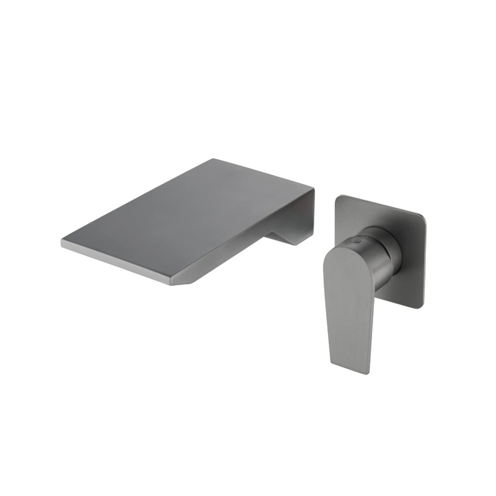 Fanjubei Bullet Ash 304 Stainless Steel Concealed Wall-Mounted Basin Hot And Cold Water Faucet, Gunpowder Gray