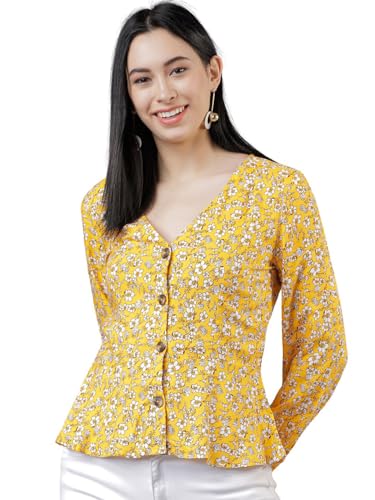 Image of rytras Women's Floral Printed Rayon Regular Fit Top