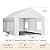 AirWire Carport 12' x 20' Heavy Duty Portable Garage, Carport Canopy with Side-Opening Door & Roll-Up Windows, Car Canopy Reinforced Four-Hole Base for Car, Truck, Boat, Party, White