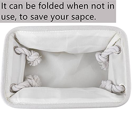 Dicunoy 6 Pack Storage Baskets For Organizing, Small Cloth Basket Bins With Handles, Empty Gift Baskets, Fabric Canvas Boxes For Classrooms, School, Shelves, Nursery, Closet, Toys, 12 X 8 X 5 Inch #TOP2