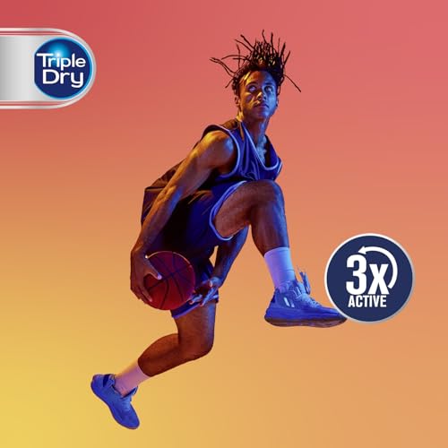 Triple Dry Anti-Transpirant Roll-On Active | Deoroller gegen starkes Schwitzen | Antibakterielles Deodorant für 100 h Schutz | Parfümfrei | Für Frauen & Männer | 50ml