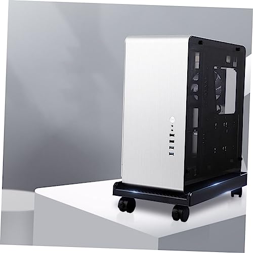 Soporte móvil para CPU con ruedas giratorias, diseño ventilado, fácil de mover y ahorrador de espacio debajo del escritorio miniatura 7